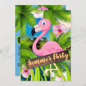 Summer Pelican Party Kaart (Voorkant / Achterkant)