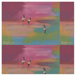 Summer Pelicans op zonsondergang Stof