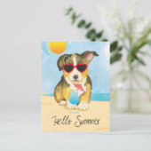 Summer Pembroke Welsh Corgi Briefkaart (Staand voorkant)