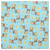 Summer Pembroke Welsh Corgi Stof (Swatch)