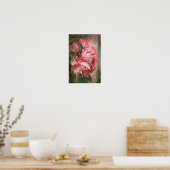 Summer Peonies - Melon - Art Poster/Print Poster (Keuken)