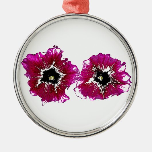 Summer Petunias Metalen Ornament (Voorkant)
