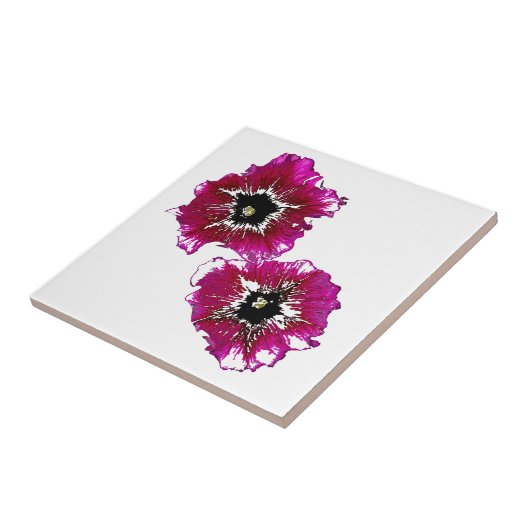 Summer Petunias Tegeltje (Zijkant)