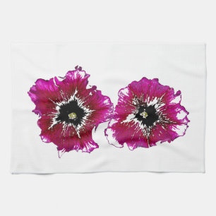 Summer Petunias Theedoek