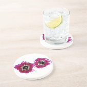 Summer Petunias Zandsteen Onderzetter (Zijkant)