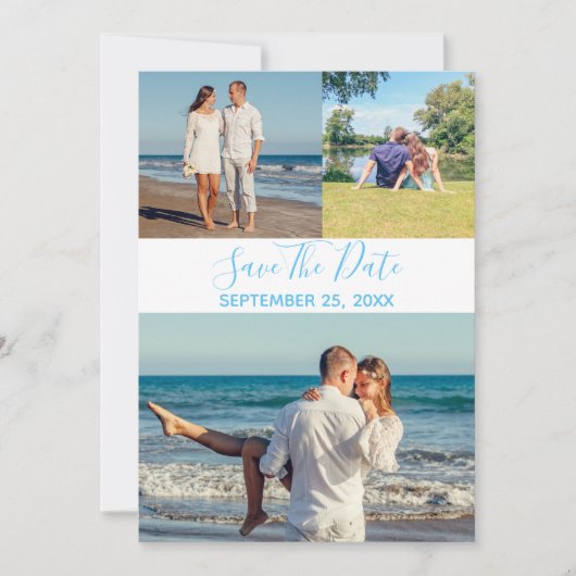 Summer Photo Collage Save the Date Card Kaart (Voorkant)