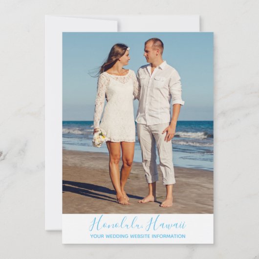 Summer Photo Collage Save the Date Card Kaart (Achterkant)