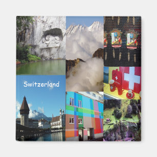 Summer Photo Collage van Zwitserland Magneet