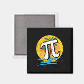 Summer Pi Day Retro Beach Wiskunde Symbols leraar Magneet (Voorkant / Achterkant)
