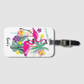 Summer Pickleball 🤩 Tropische party Bagagelabel (Voorkant (horizontaal))