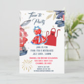 Summer Picnic Barbeque Party Kaart (Staand voorkant)