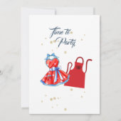 Summer Picnic Barbeque Party Kaart (Achterkant)