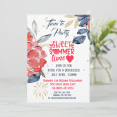 Summer Picnic Barbeque Party Uitnodiging (Staand voorkant)