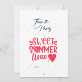 Summer Picnic Barbeque Party Uitnodiging (Achterkant)