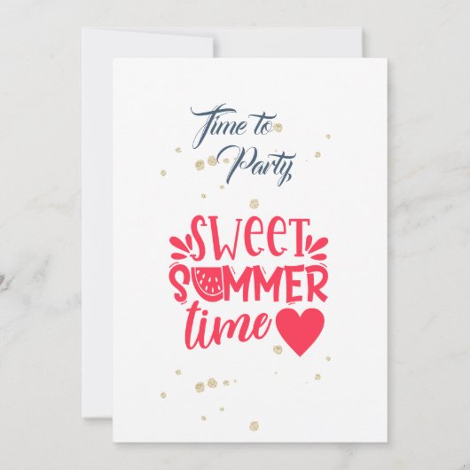 Summer Picnic Barbeque Party Uitnodiging (Achterkant)