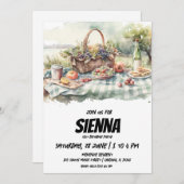 Summer Picnic boerderij uitzicht Uitnodiging (Voorkant / Achterkant)