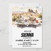 Summer Picnic cappadocia uitzicht Invitation Kaart (Voorkant)