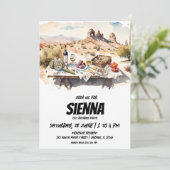 Summer Picnic cappadocia uitzicht Invitation Kaart (Staand voorkant)