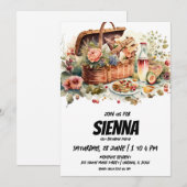 Summer Picnic country side uitzicht Invitation Kaart (Voorkant / Achterkant)