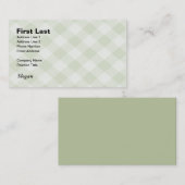 Summer Picnic Gingham Checkered Tablecloth: Groen Visitekaartje (Voorkant / Achterkant)