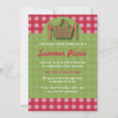 Summer Picnic Gingham Invitations Kaart (Voorkant)