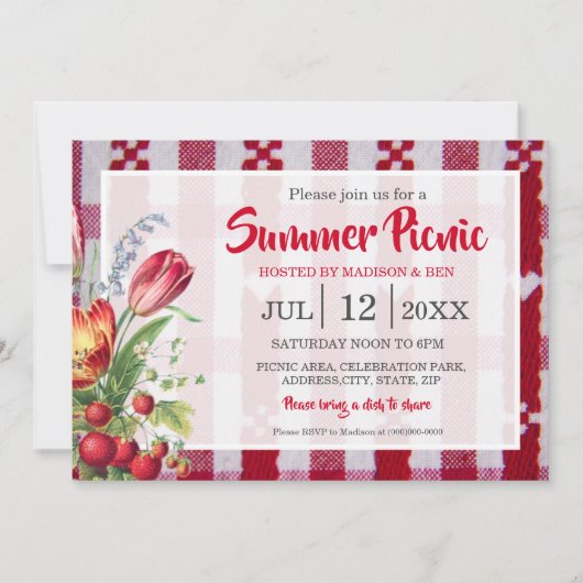 Summer Picnic Kaart (Voorkant)