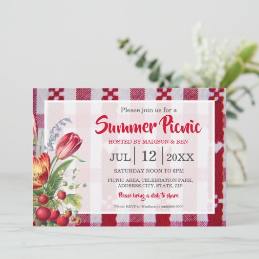 Summer Picnic Kaart (Staand voorkant)