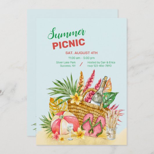 Summer Picnic Kaart (Voorkant / Achterkant)