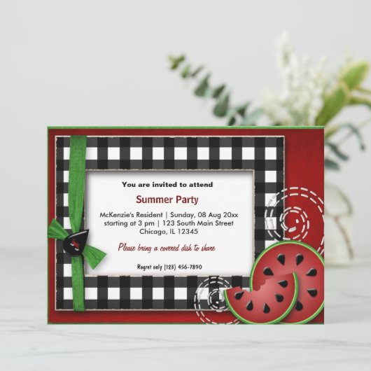 Summer Picnic Kaart (Staand voorkant)