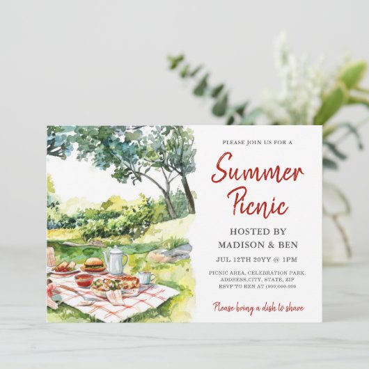 Summer Picnic Kaart (Staand voorkant)