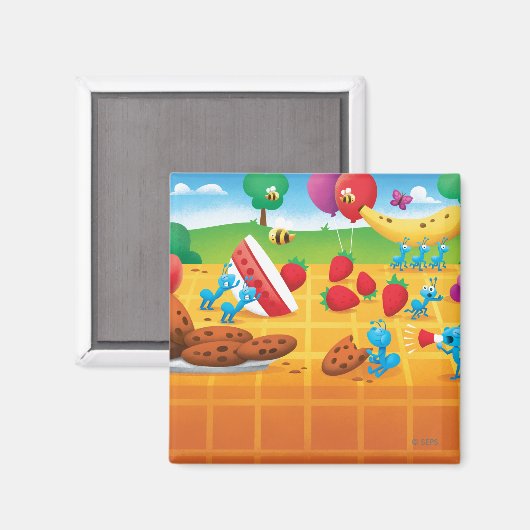 Summer Picnic Magneet (Voorkant / Achterkant)