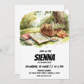 Summer Picnic onder de boomuitnodiging Kaart (Voorkant / Achterkant)