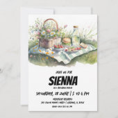 Summer Picnic op het veld Uitnodiging (Voorkant)