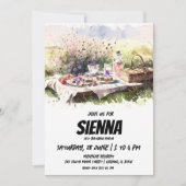 Summer Picnic over velduitnodiging Kaart (Voorkant)