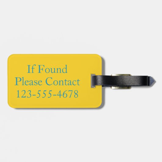 Summer Picnic Palette Stripe Monogram Bagagelabel (Achterkant horizontaal)