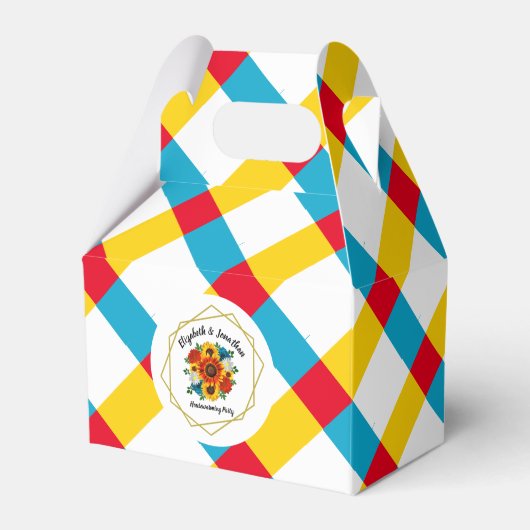 Summer Picnic Party Geometric Floral Bedankdoosjes (Voorkant Zijde)