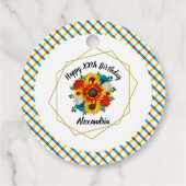 Summer Picnic Party Geometric Floral Bedankjes Labels (Achterkant)