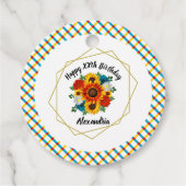 Summer Picnic Party Geometric Floral Bedankjes Labels (Voorkant)