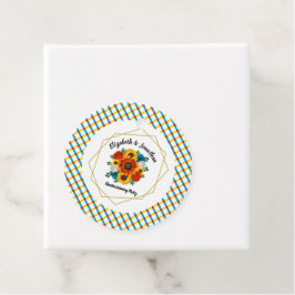 Summer Picnic Party Geometric Floral Bedankjes Labels