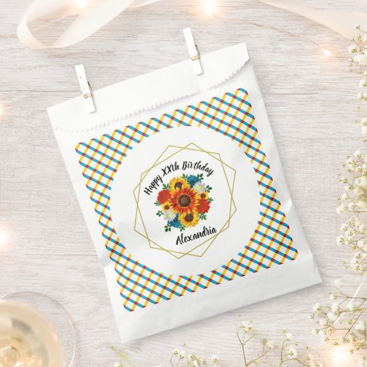 Summer Picnic Party Geometric Floral Bedankzakje (Geknipt)