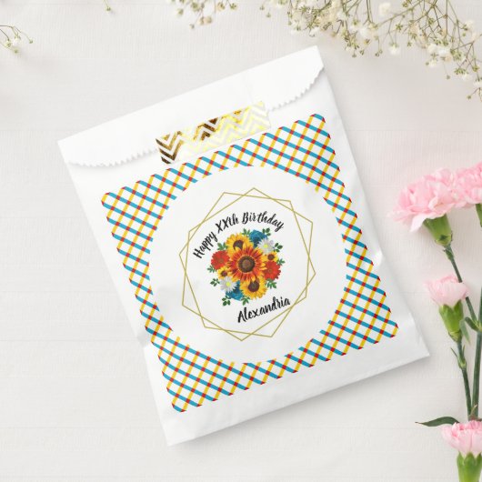 Summer Picnic Party Geometric Floral Bedankzakje (Gezegeld)