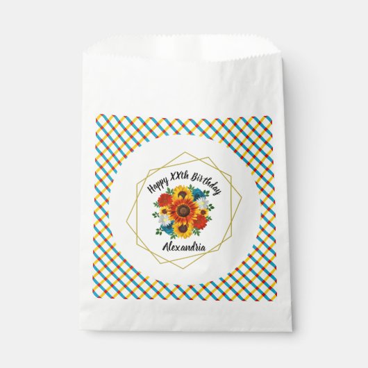 Summer Picnic Party Geometric Floral Bedankzakje (Voorkant)