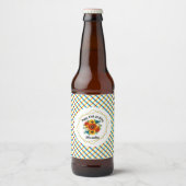 Summer Picnic Party Geometric Floral Bier Etiket (Voorkant)