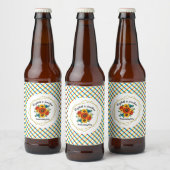 Summer Picnic Party Geometric Floral Bier Etiket (Flessen)