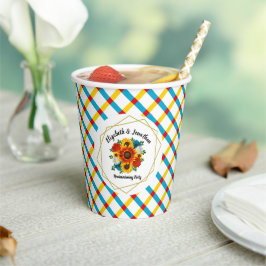 Summer Picnic Party Geometric Floral Papieren Bekers