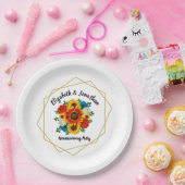 Summer Picnic Party Geometric Floral Papieren Bordje (Feest)
