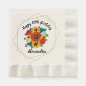 Summer Picnic Party Geometric Floral Servet (Voorkant)