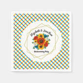 Summer Picnic Party Geometric Floral Servet (Voorkant)