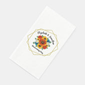 Summer Picnic Party Geometric Floral Servet (Hoek)