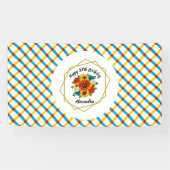 Summer Picnic Party Geometric Floral Spandoek (Horizontaal)